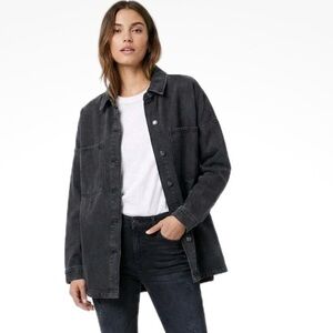 C&C California Black Wash Denim Shacket sz M